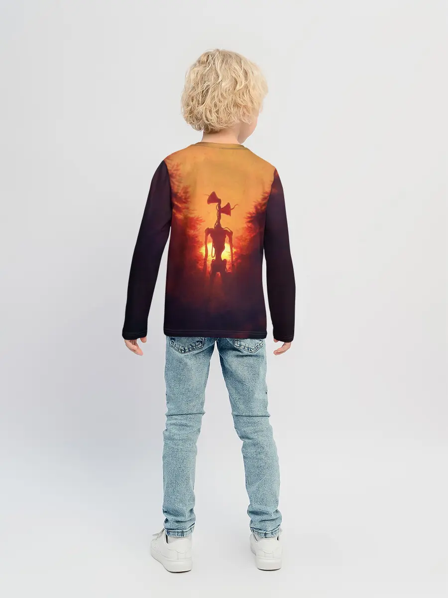 Детский лонгслив / СИРЕНОГОЛОВЫЙ ORANGE