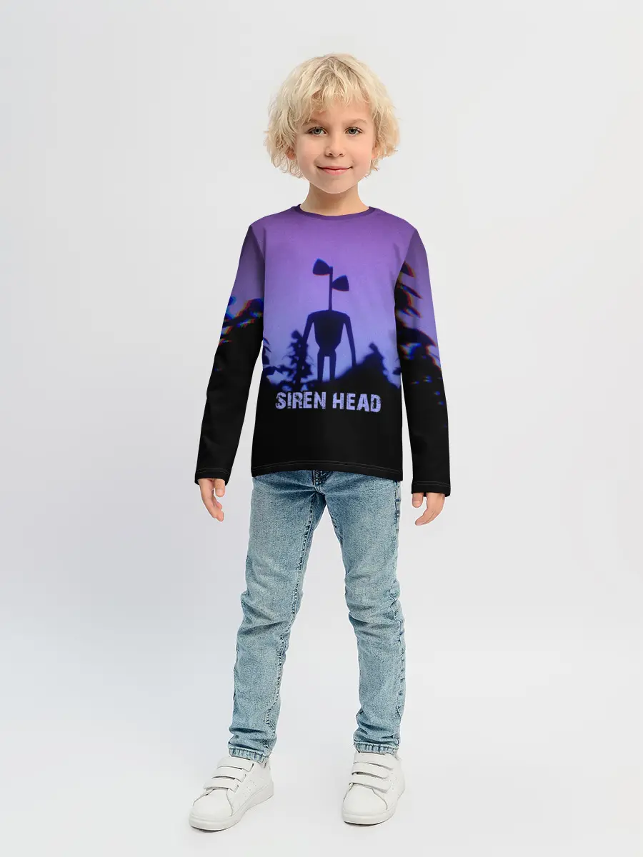 Детский лонгслив / СИРЕНОГОЛОВЫЙ ГЛИТЧ