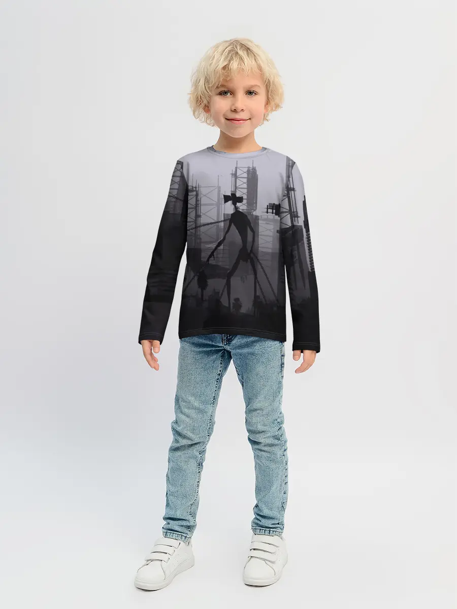 Детский лонгслив / СИРЕНОГОЛОВЫЙ В ЦЕПЯХ