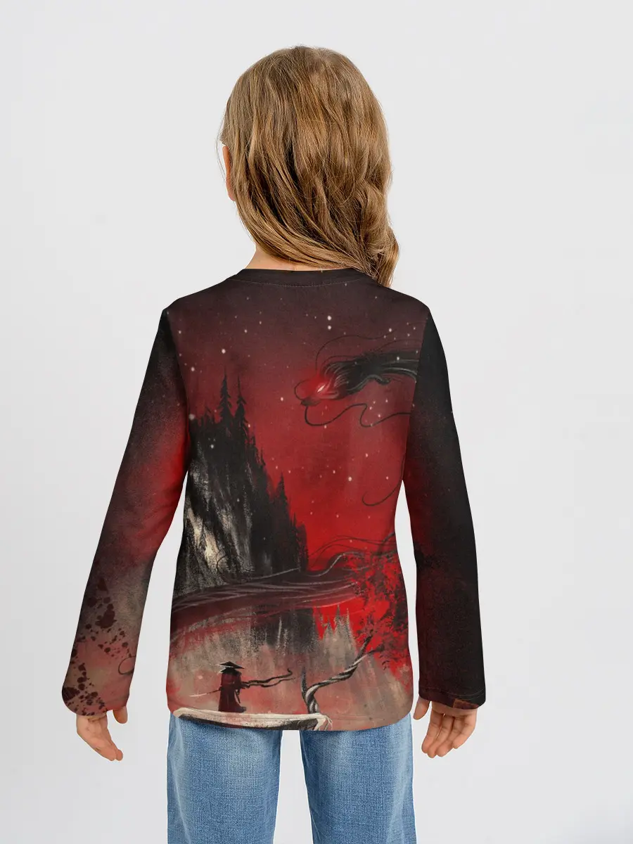 Детский лонгслив / ЗМЕЙ ДРАКОН 3D