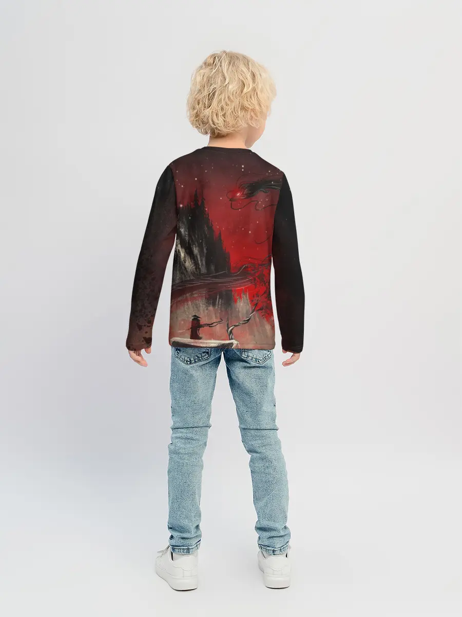 Детский лонгслив / ЗМЕЙ ДРАКОН 3D