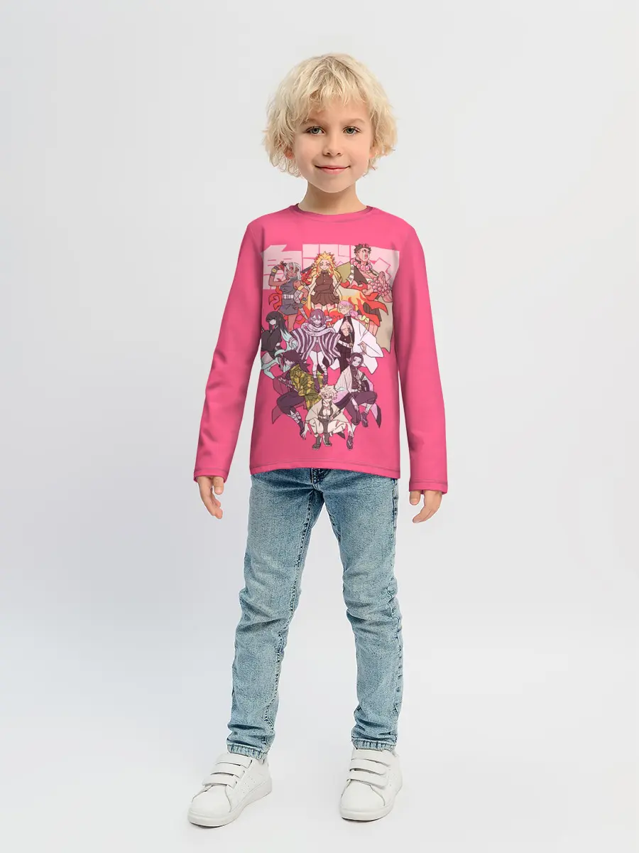 Детский лонгслив / Slayers on pink