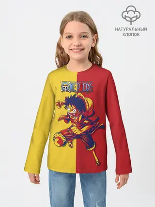 Детский лонгслив / Удар Луффи | One Piece