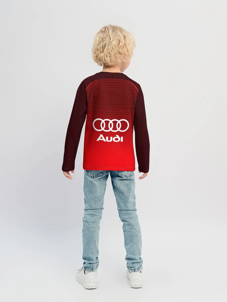 Детский лонгслив / AUDI красная сетка