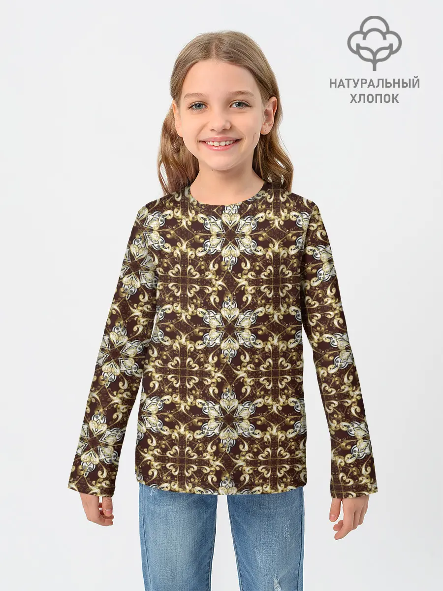 Детский лонгслив / узоры
