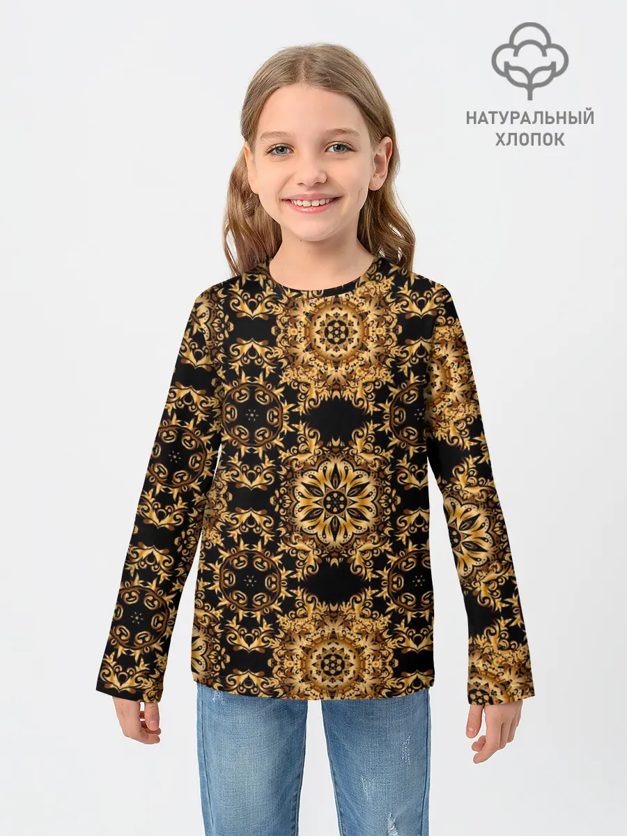 Детский лонгслив / классические узоры