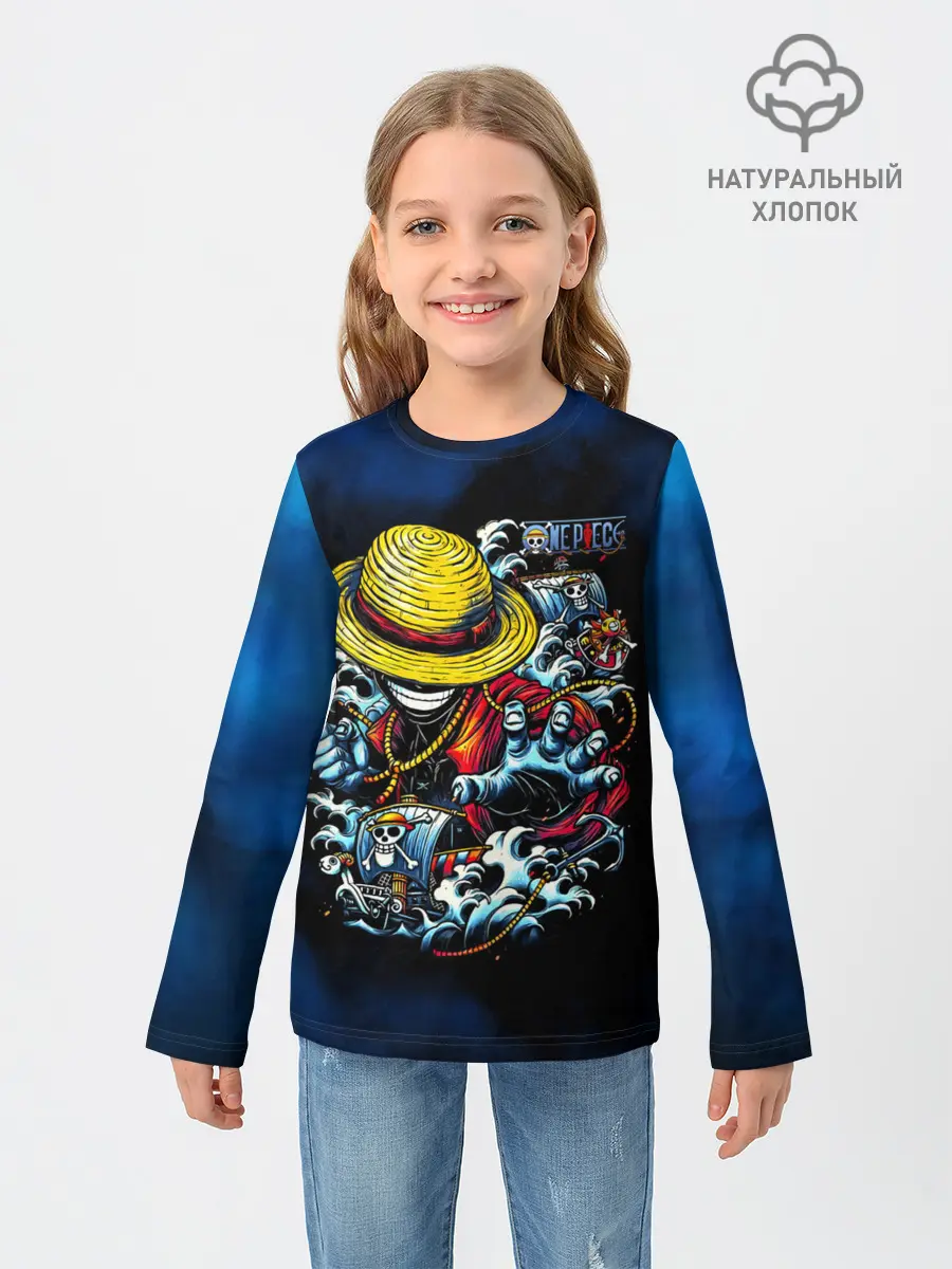 Детский лонгслив / Луффи пират Соломенной Шляпы