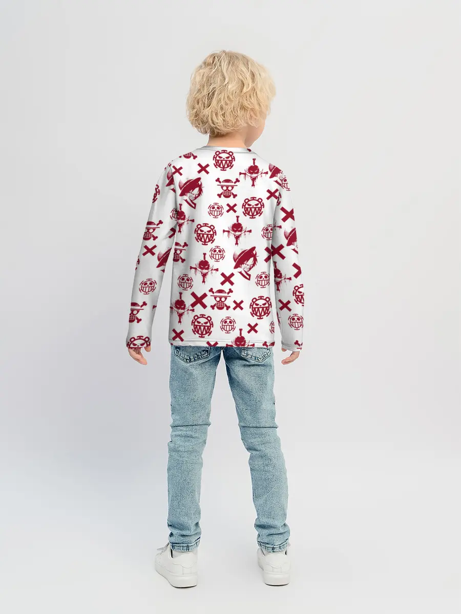 Детский лонгслив / Манки Д. Луффи | пиратские знаки One Piece