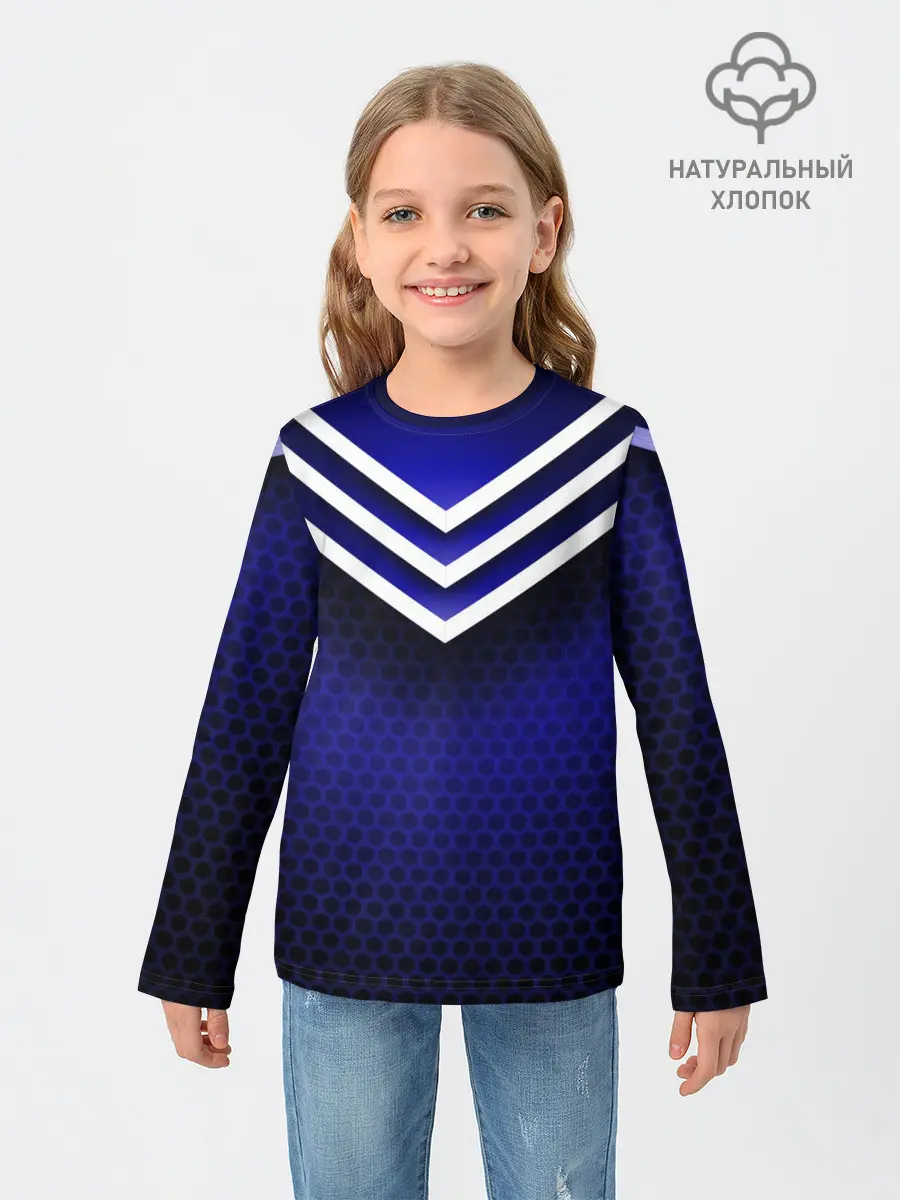 Детский лонгслив / Sport blue style