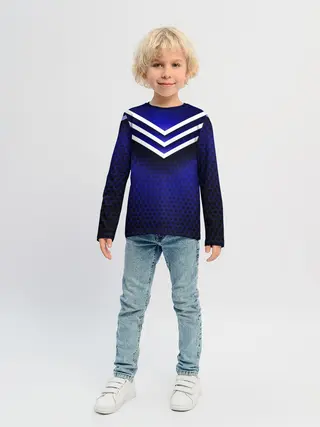 Детский лонгслив / Sport blue style