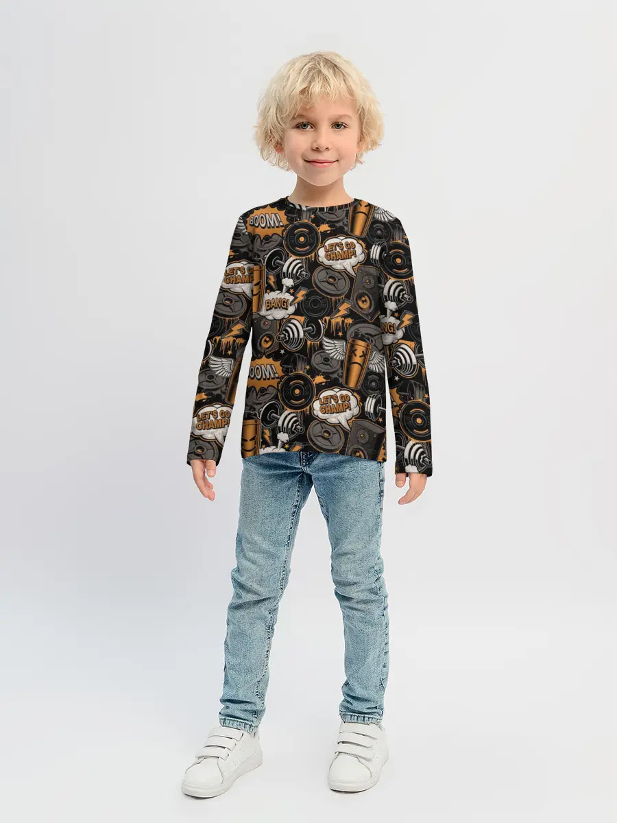 Детский лонгслив / Граффити на спорте