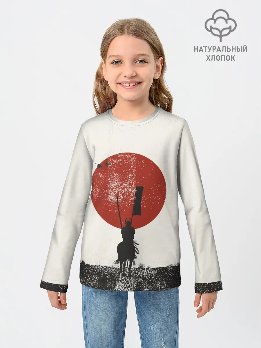 Детский лонгслив / Самурай на коне