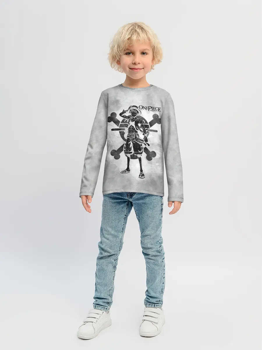 Детский лонгслив / Манки Д. Луффи пират Соломенной Шляпы