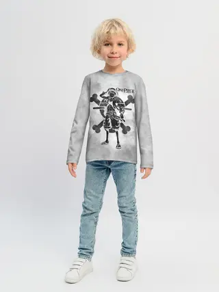 Детский лонгслив / Манки Д. Луффи пират Соломенной Шляпы