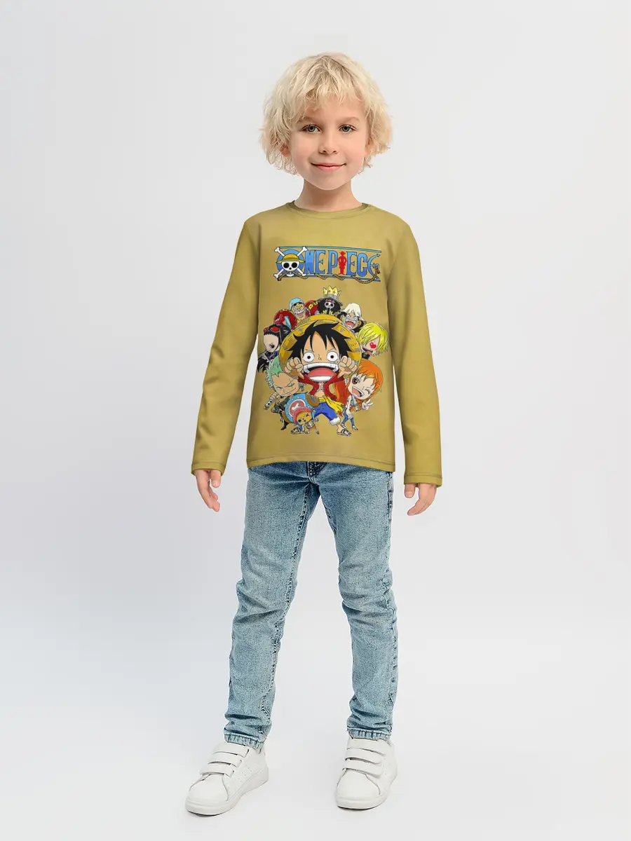Детский лонгслив / Персонажи One Piece. Большой куш