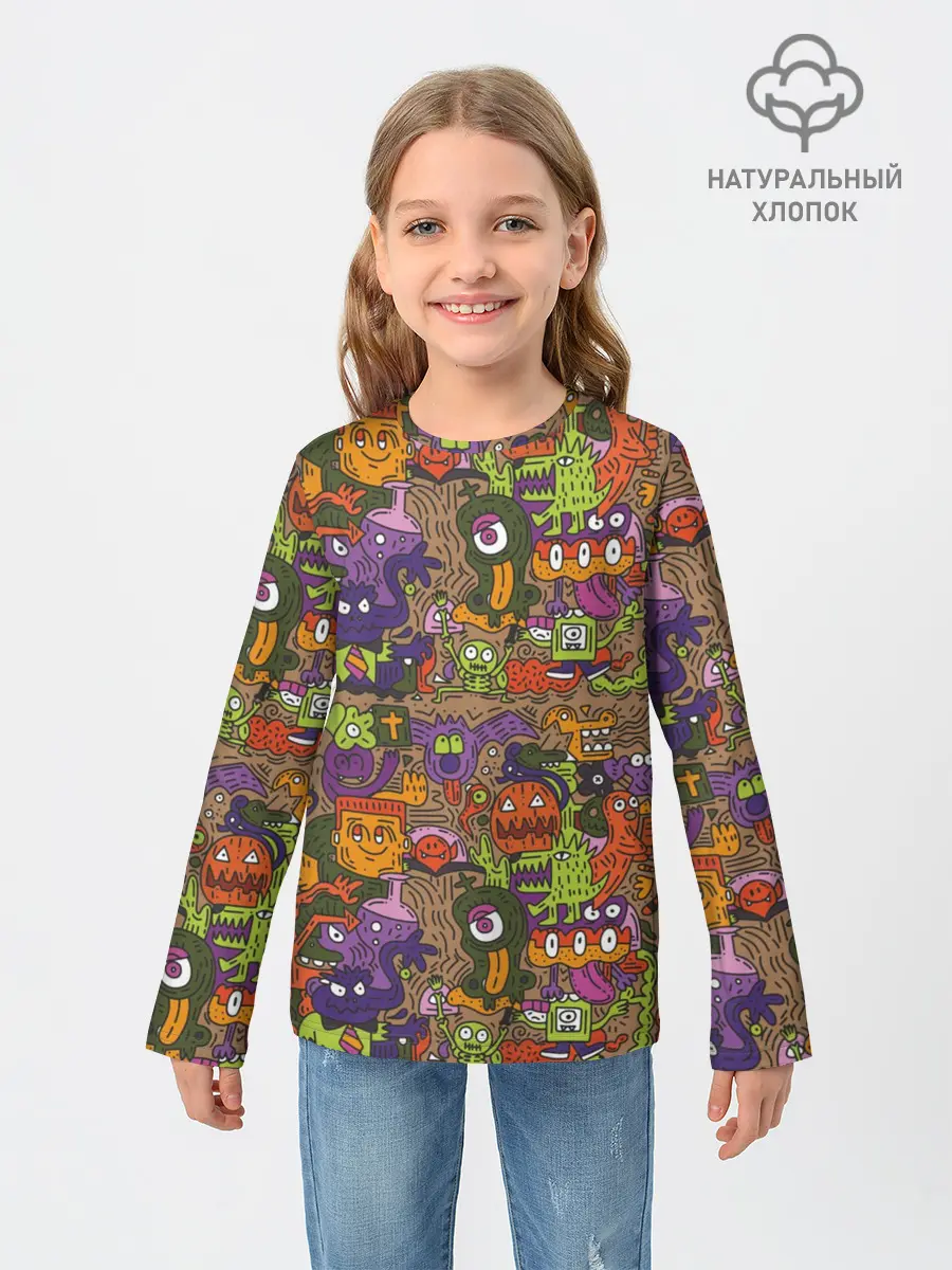Детский лонгслив / Монсты