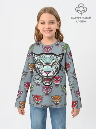 Детский лонгслив / Леопард