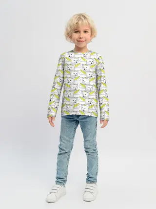 Детский лонгслив / Кот с бананом