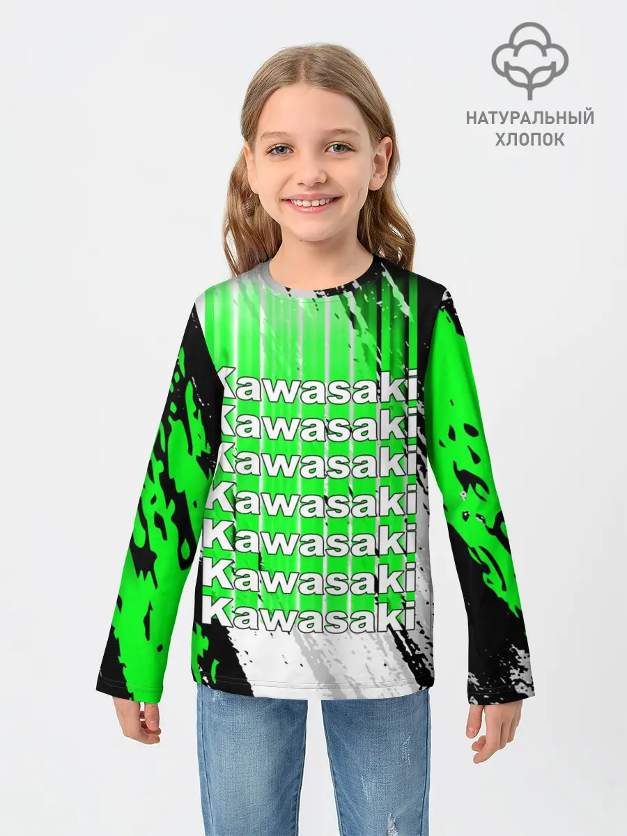 Детский лонгслив / KAWASAKI / КАВАСАКИ / SPORT