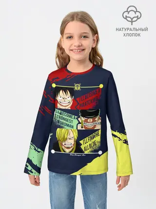 Детский лонгслив / Луффи, Зоро и Санджи One Piece