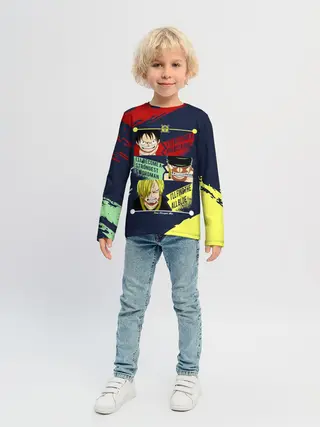 Детский лонгслив / Луффи, Зоро и Санджи One Piece