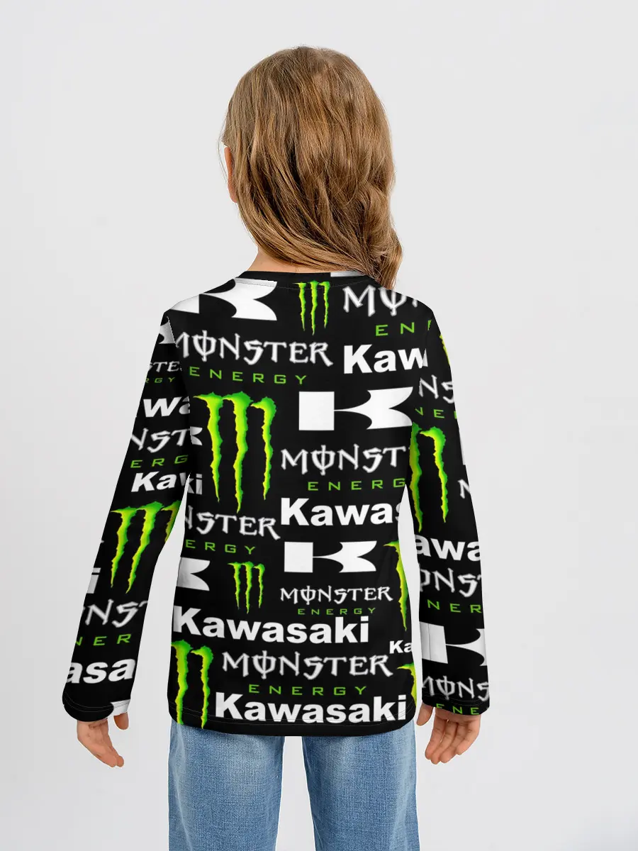 Детский лонгслив / KAWASAKI X MONSTER ENERGY