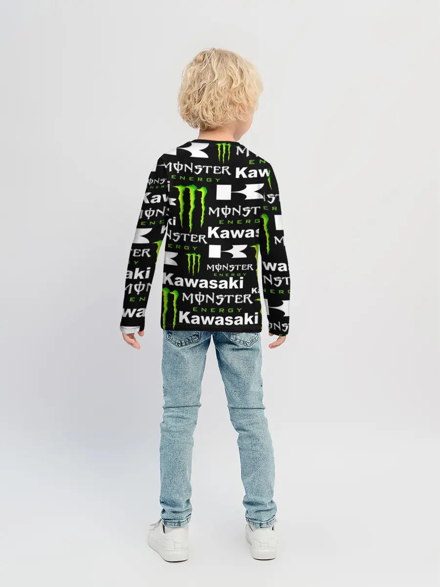 Детский лонгслив / KAWASAKI X MONSTER ENERGY