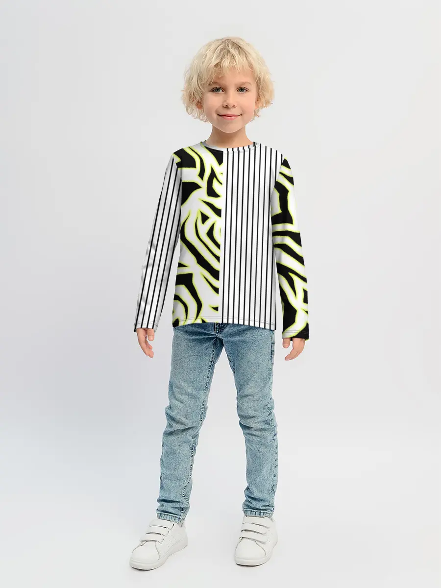 Детский лонгслив / Зебра