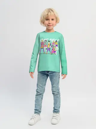 Детский лонгслив / Пираты One Piece на стиле