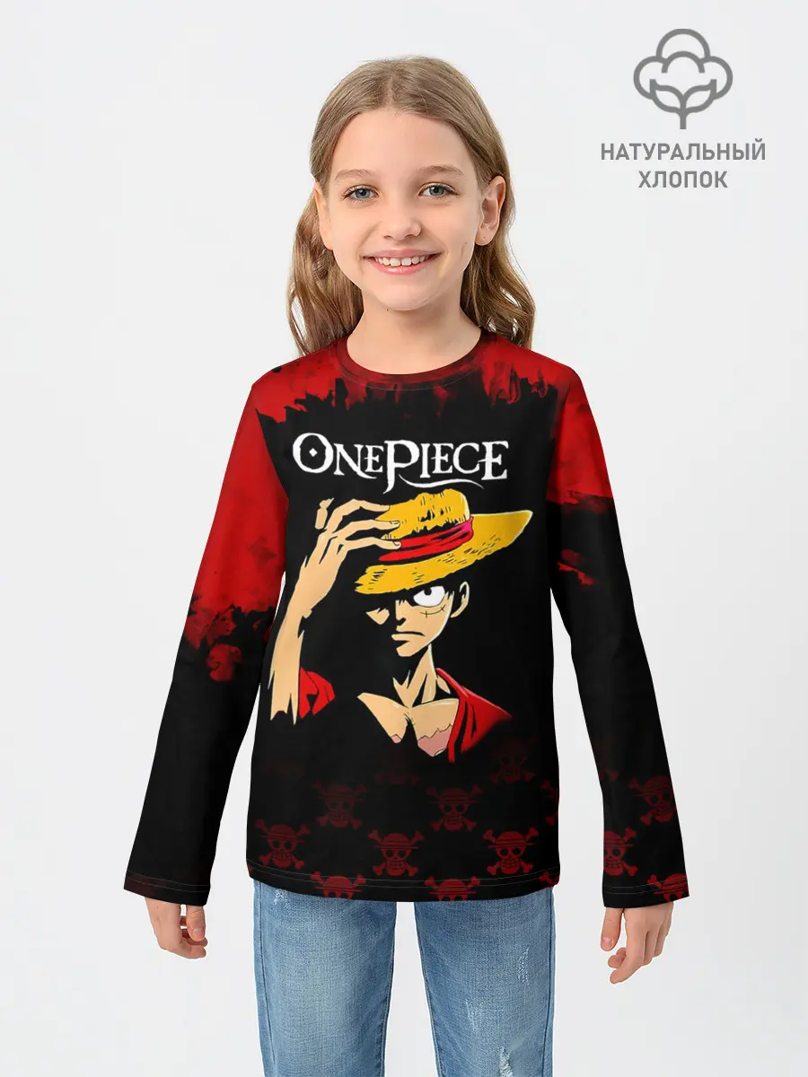 Детский лонгслив / Луффи One Piece. Большой куш