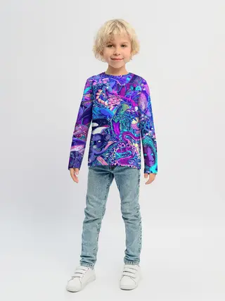 Детский лонгслив / Неоновые Звери