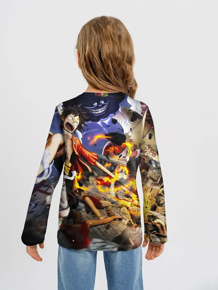 Детский лонгслив / Экшен One Piece. Большой куш