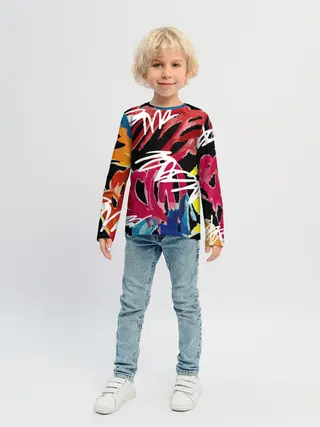 Детский лонгслив / Old school