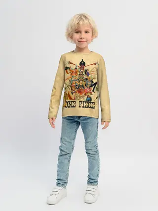 Детский лонгслив / One Piece пираты Соломенной Шляпы