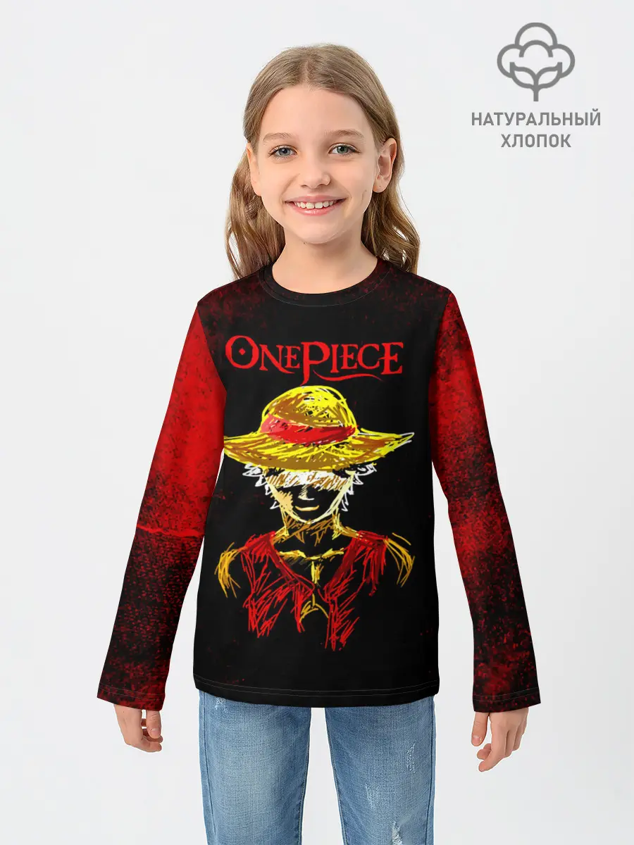 Детский лонгслив / One Piece. Большой куш Луффи