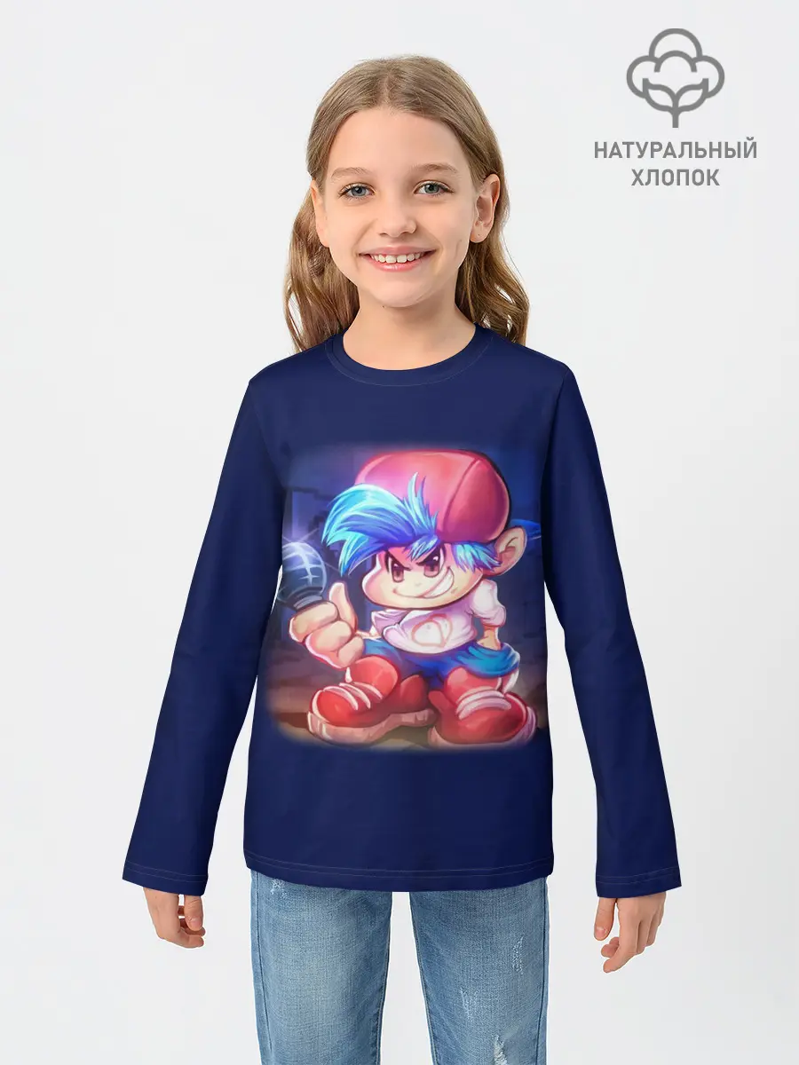 Детский лонгслив / Friday Night Funkin Бойфренд