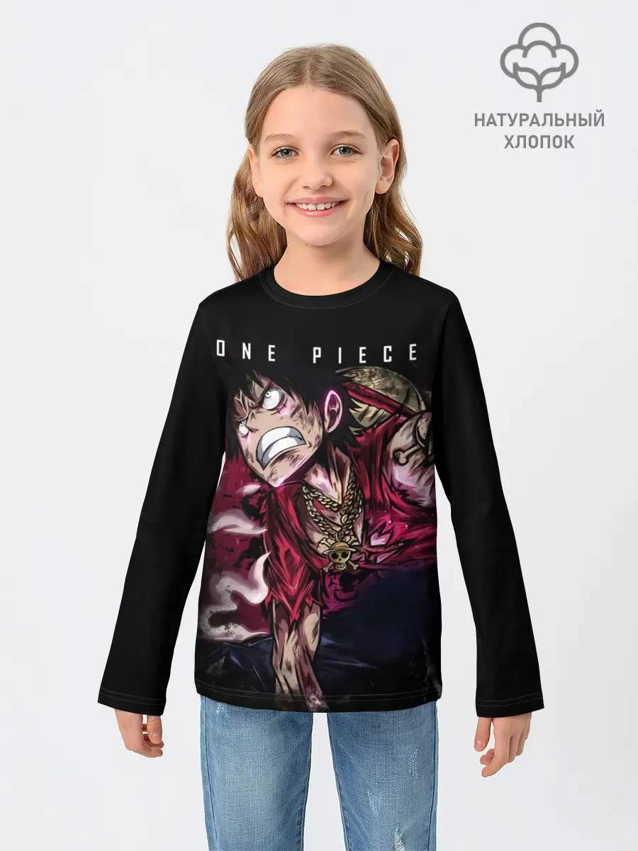 Детский лонгслив / Агрессия Луффи One Piece