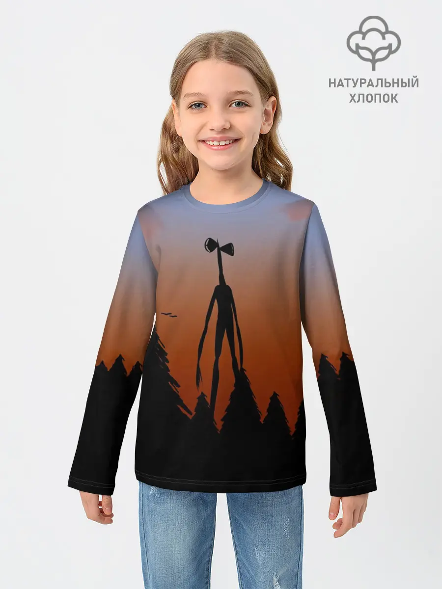 Детский лонгслив / Сиреноголовый |Siren Head| Лес