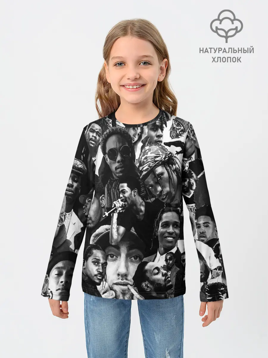 Детский лонгслив / Music Rap allpic