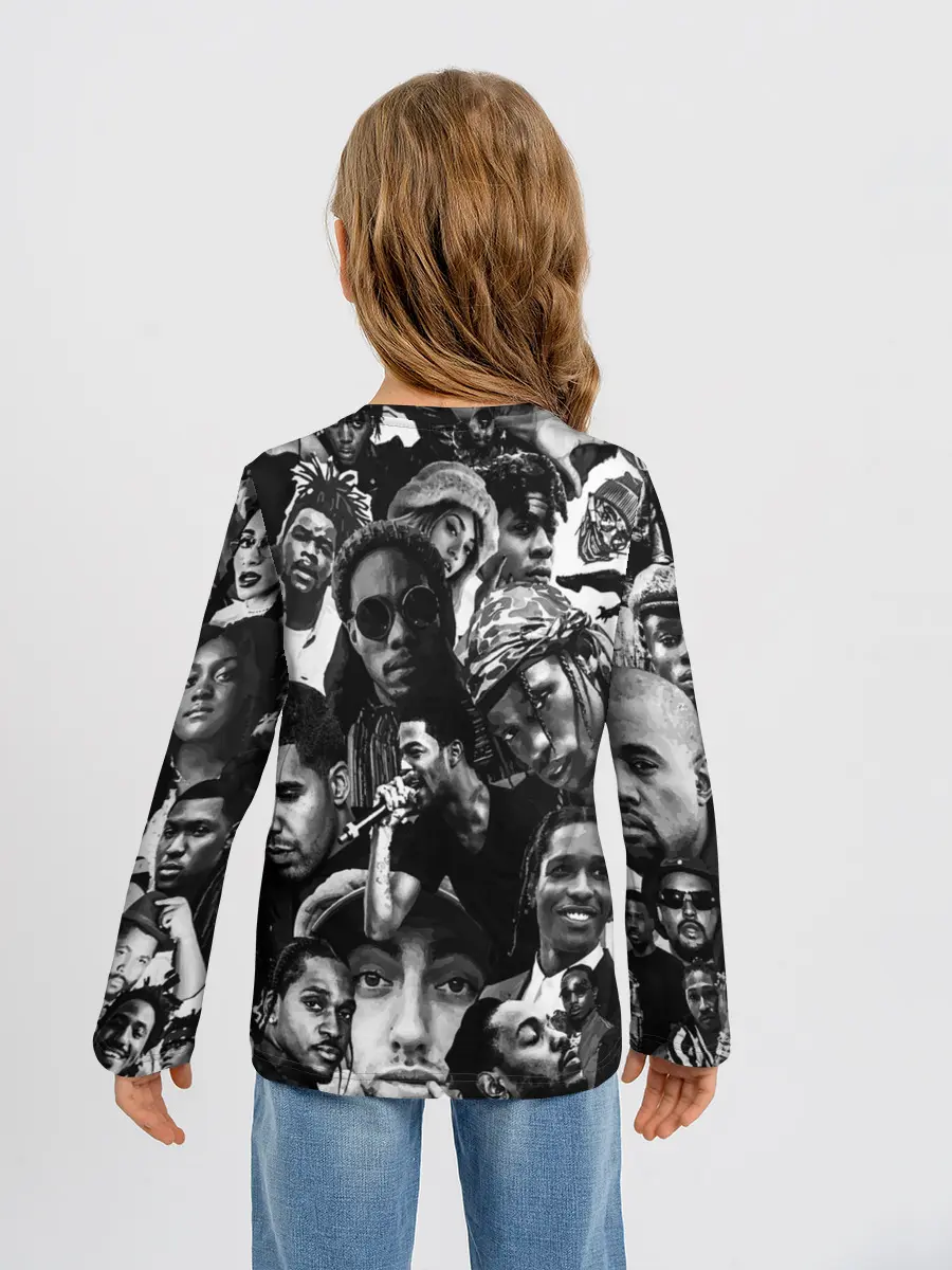 Детский лонгслив / Music Rap allpic