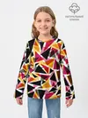 Детский лонгслив / Разноцветные треугольники