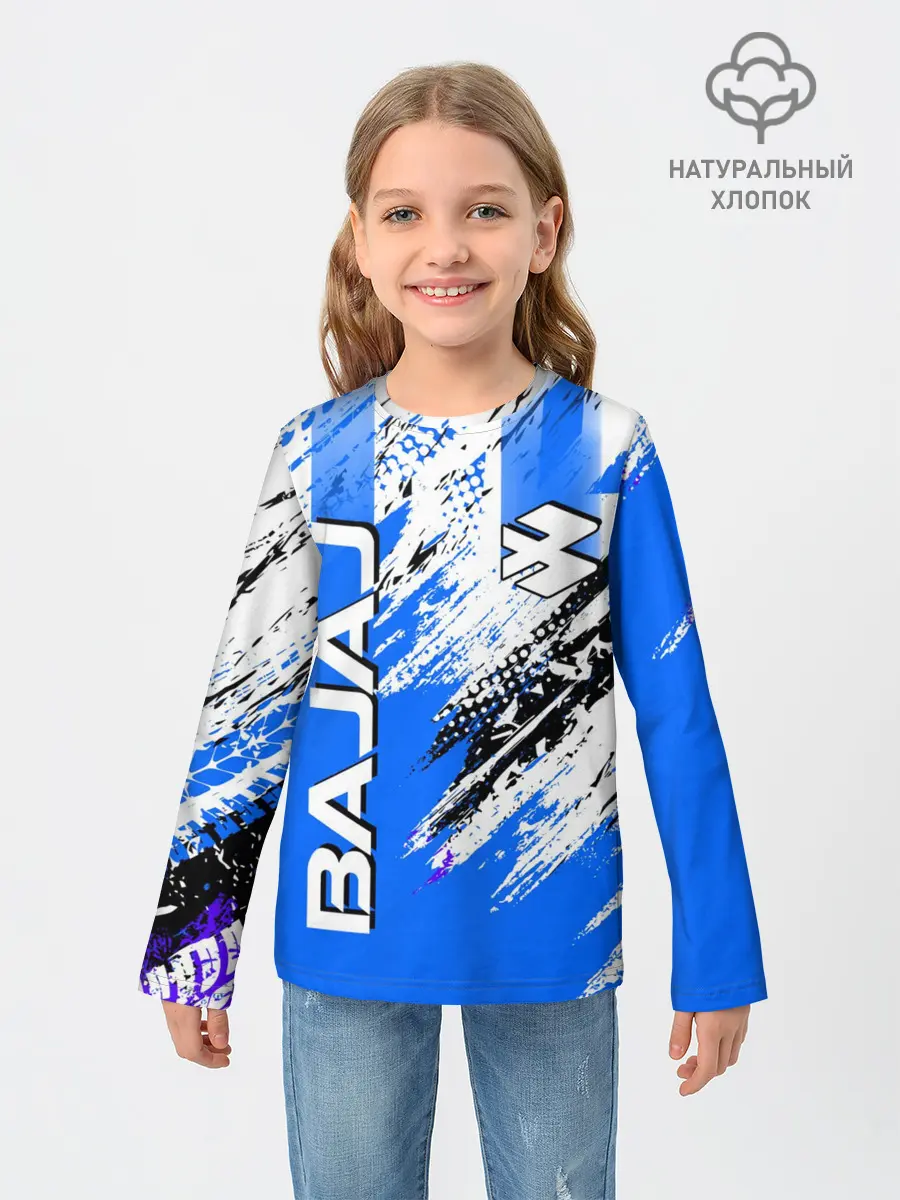 Детский лонгслив / BAJAJ / БАДЖАДЖ / МОТОСПОРТ