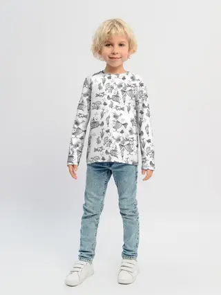 Детский лонгслив / Рисованные сказочные рыбки