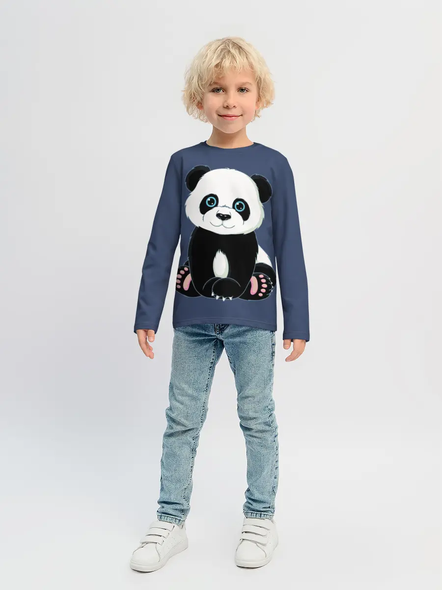 Детский лонгслив / Милая Панда