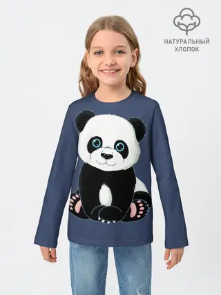 Детский лонгслив / Милая Панда