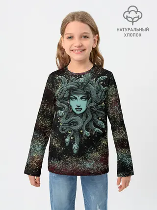Детский лонгслив / Медуза