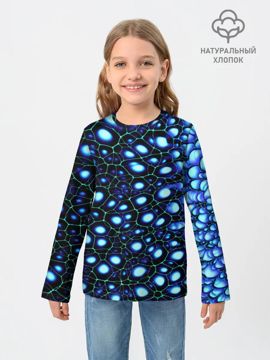 Детский лонгслив / Абстракция-макрокраска