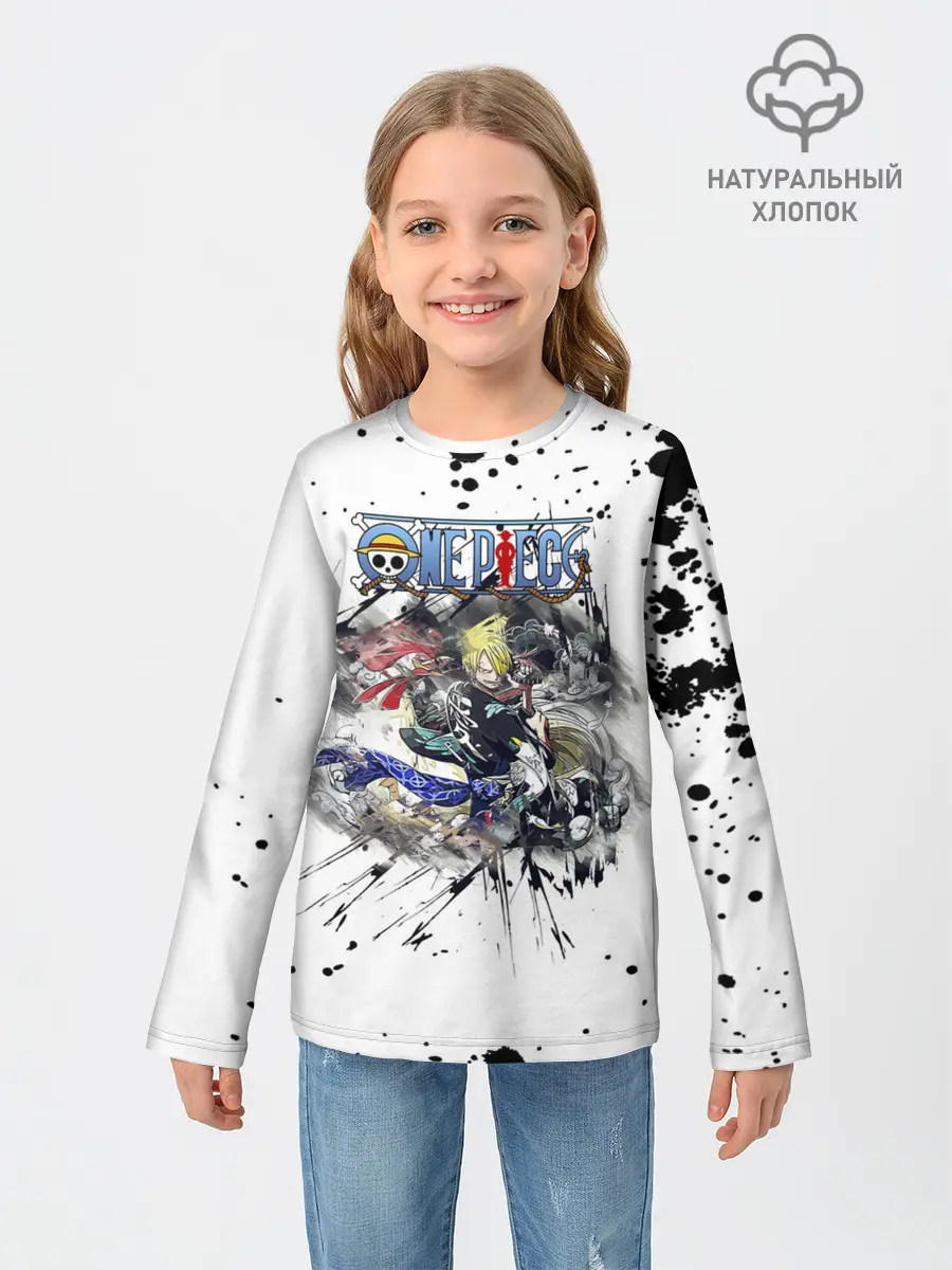 Детский лонгслив / Винсмок Санджи One Piece