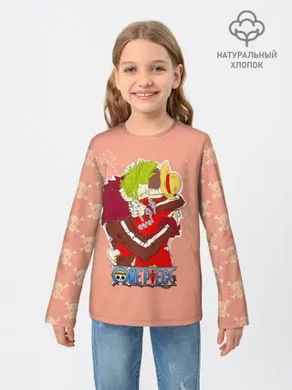 Детский лонгслив / Бартоломео и Луффи One Piece