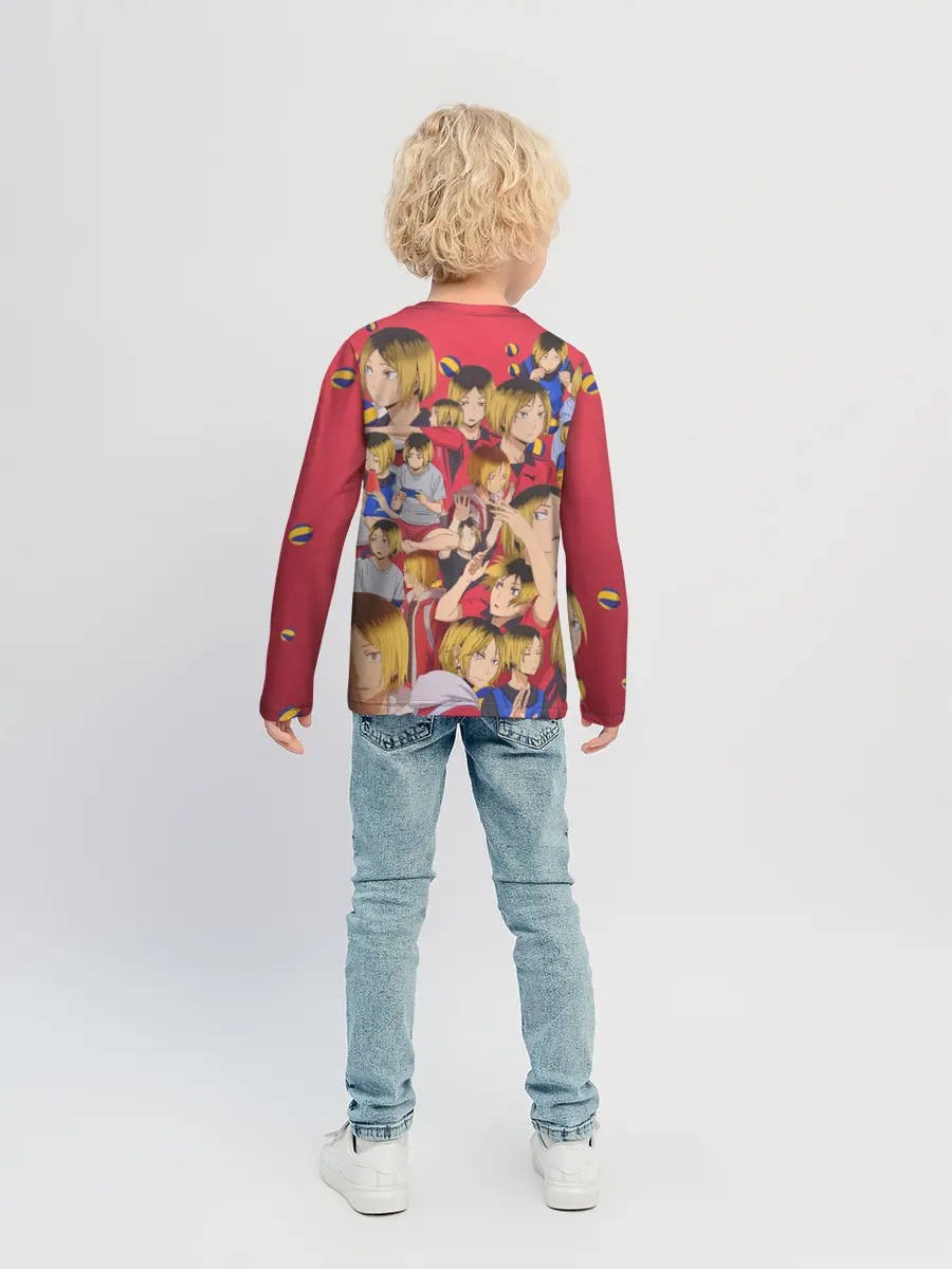 Детский лонгслив / Kozume Kenma Pattern Color